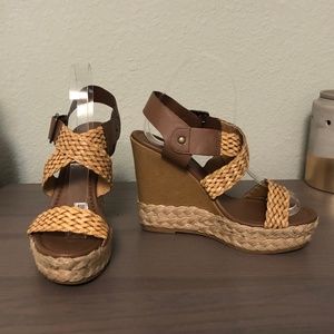 Platform Wedge Espadrilles - Size 7